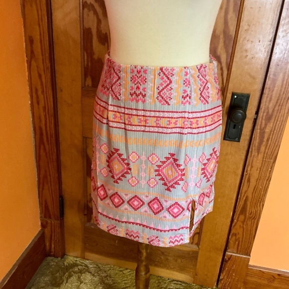 Savannah Jane NWT Bright Southwest Mini Skirt - Picture 5 of 10